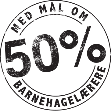 Med mål om 50% barnehagelærere